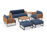 Monterey 6 Seater Chat Set with Coffee Table and Side Table