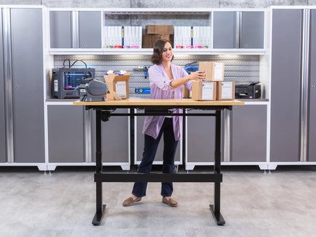 56 In. Electric Adjustable Height Worktable with Drawer