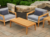 Lakeside 4 Seater Chat Set with Coffee Table and Side Table