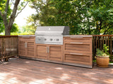 Outdoor Kitchen Stainless Steel 3 Piece Cabinet Set with Sink Cabinet and Performance Gas Grill