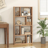 48 Inch 4-Tier Geometric Bookshelf with 8 Cubes for Living Room Bedroom-Natural