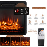 48 Inch Electric Fireplace TV Stand with Cabinets for TVs Up to 55 Inch-Brown