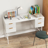 48 Inch Home Office Computer Desk with 4 Drawers-White