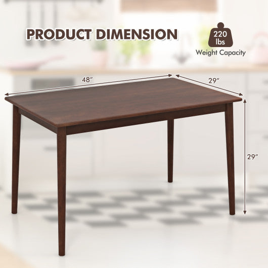 48 Inches Wooden Dining Table for 4 People-Brown