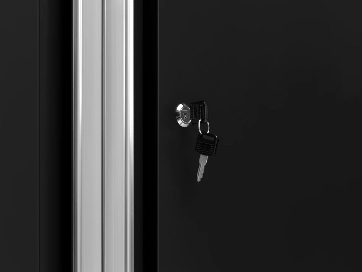 Bold Series 5 Piece Cabinet Set with Multi-Use Locker, Base & Wall Cabinet, and Worktop