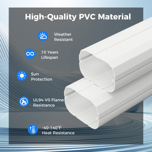 4 Inches W Mini Decorative PVC Slim Line Cover Kit