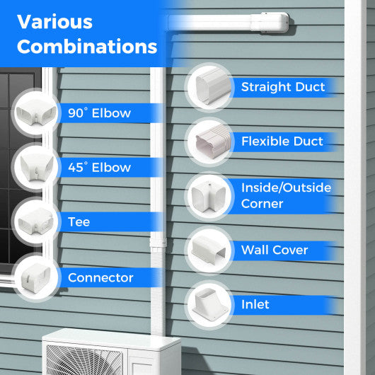 4 Inches W Mini Decorative PVC Slim Line Cover Kit