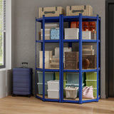 4-Tier Corner Shelving Unit Adjustable Garage Storage Utility Rack for Warehouse-Blue