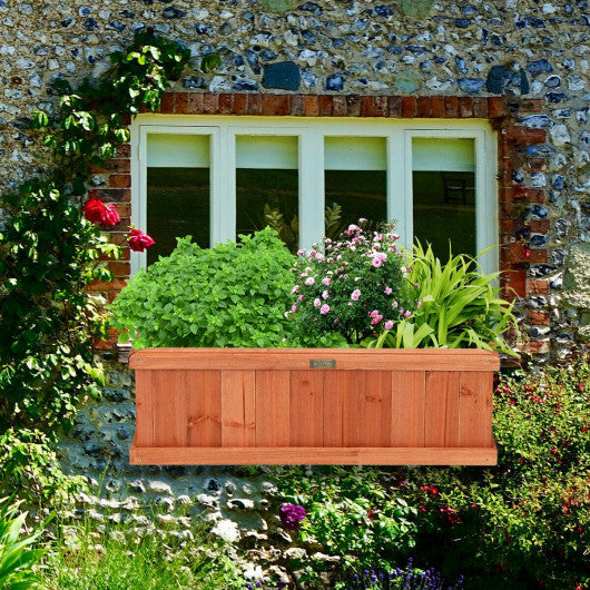 Wooden Decorative Planter Box for Garden Yard and Window