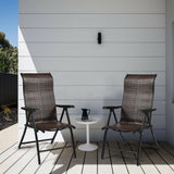 Patio Rattan Folding Chair with Armrest