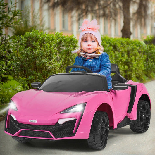 12V 2.4G RC Electric Vehicle with Lights-Pink