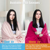 10lbs 3 Pieces Heavy Weighted Duvet Blanket-Pink