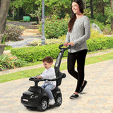 Honey Joy 3 in 1 Ride on Push Car Toddler Stroller Sliding Car with Music-Black