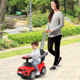 3 In 1 Ride on Push Car Toddler Stroller Sliding Car with Music-Red