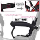 4-in-1 Kids Tricycle with Adjustable Push Handle-Red