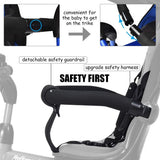 4-in-1 Kids Tricycle with Adjustable Push Handle-Blue