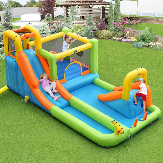 8 in 1 Inflatable Water Slide Park Bounce House Without Blower