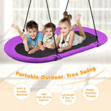 60 Inch Saucer Surf Outdoor Adjustable Swing Set-Purple