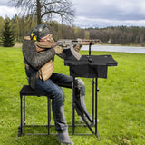 Foldable Shooting Bench with Adjustable Height Table