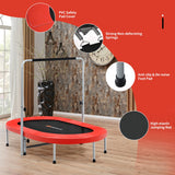 2-Person Foldable Mini Kids Fitness Rebounder Trampoline-Red