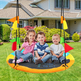 40 Inch Indoor Outdoor Flying Saucer Tree Swing with Hanging Strap