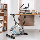 Magnetic Stationary Upright Exercise Bike with LCD Monitor and Pulse Sensor