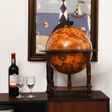 23 Inch Globe Wine Bar Stand for Dining Room and Living Room-Coffee