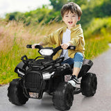 6V Kids ATV Quad Electric Ride On Car with LED Light and MP3-Black