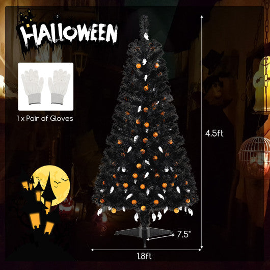4.5 Feet Artificial Halloween Tree with 6 Lighting Modes and 5 Musics