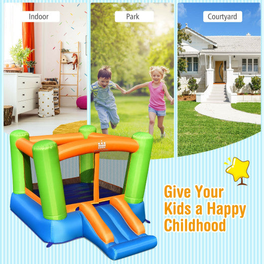 Kids Inflatable Bounce House without Blower for Indoor and Outdoor