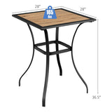 Patio Square Bar Table for Garden Backyard