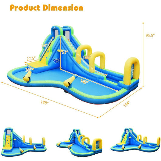 Multifunctional Inflatable Water Bounce with 735W Blower