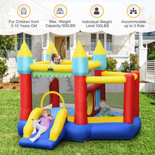 Kid's Inflatable Bouncer with Jumping Area and 480W Blower