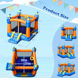 Kids Inflatable Bounce House Magic Castle with Large Jumping Area without Blower