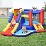 Kids Inflatable Bouncy Castle with Double Slides without Air Blower