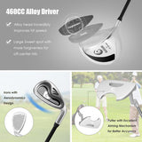 10 Pieces Womens Complete Golf Club Set with Alloy Driver Black