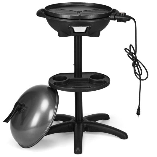 1350 W Outdoor Electric BBQ Grill with Removable Stand Easy to Install-Black