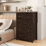 4 Drawer Dresser for Closet Hallway Living Room Nursery-Brown