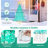 4 Feet Lighted Artificial Christmas Tree with 520 LED Lights and Top Star