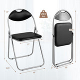 2/4/6 Pieces Portable Folding Dining Chairs Set with Carrying Handles-Set of 4
