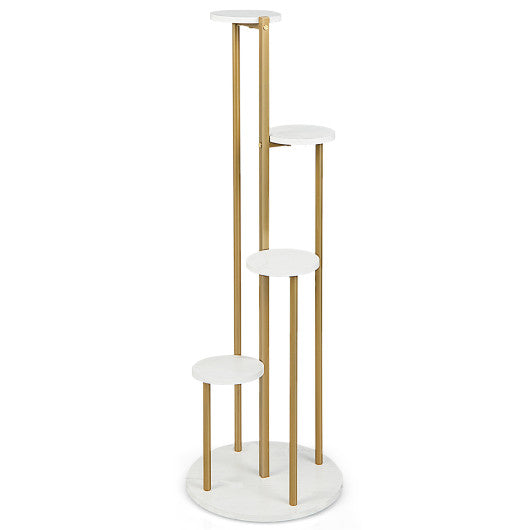 4-Tier 48.5 Inch Metal Plant Stand-White