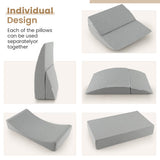 4-in-1 Convertible Folding Sofa Bed with High-Density Foam-Gray