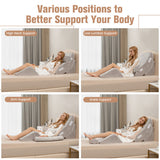 4 Pieces Bed Wedge Pillow for Back Neck and Leg Pain Relief-Gray