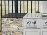 Outdoor Kitchen Signature Series 10 Piece Cabinet Set with 1 Door, Dual Side Burner, 3 Drawer, Sink, Grill and Grill Cabinet