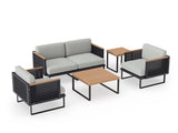 Monterey 4 Seater Chat Set with Coffee Table and Side Table