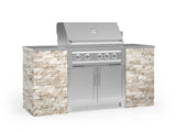 Outdoor Kitchen Signature Series 6 Piece Cabinet Set with Platinum Grill and Grill Cabinet