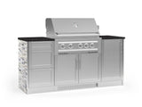 Outdoor Kitchen Signature Series 6 Piece Cabinet Set with Platinum Grill, 3 Drawer, 1 Door and Grill Cabinet