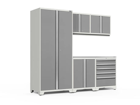 Pro Series 6 Piece Cabinet Set with Tool Drawer, Base, Wall Cabinet and Locker