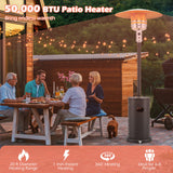 50000 BTU Propane Patio Heater with Round Table Design-Black