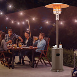 50000 BTU Propane Patio Heater with Round Table Design-Brown